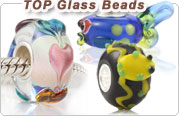 Charm glass European beads