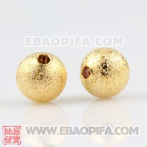 8mm Sambarla Style Gold Plated Copper Beads