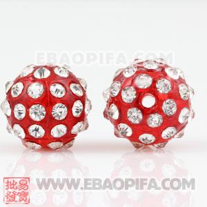 12mm Sambarla Style Plastic Beads with Crystal