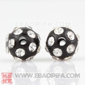 8mm Sambarla Style Plastic Beads with Crystal