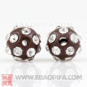 8mm Sambarla Style Plastic Beads with Crystal