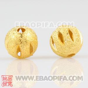 8mm Sambarla Style Gold Plated Copper Beads