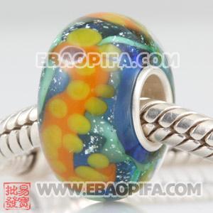 精品图案 925纯银管琉璃珠