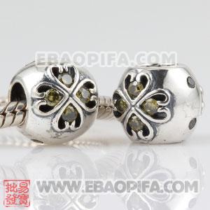 花朵锆石圆珠 镶锆石925纯银珠子 潘多拉风格欧洲珠 外贸大牌珠子 外贸尾货珠子 银珠 义乌珠子 饰品配件