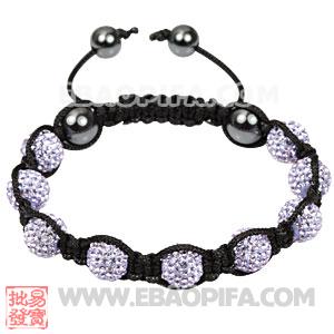 9 Finest Tresor lavender Czech Crystal Bead Sambarla Style Bracelets with Hematite