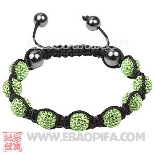 9 Finest Tresor green Czech Crystal Bead Sambarla Style Bracelets with Hematite