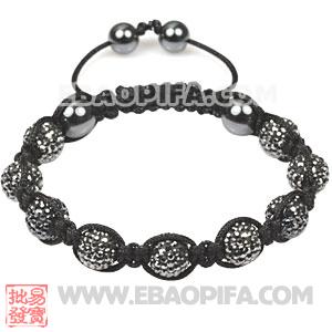 9 Finest Tresor grey Czech Crystal Bead Sambarla Style Bracelets with Hematite