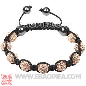 9 Finest Tresor pink Czech Crystal Bead Sambarla Style Bracelets with Hematite