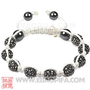 9 Finest Tresor grey Czech Crystal Bead Sambarla Style Bracelets with Hematite