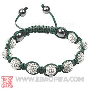 Fashion Tresor Sambarla Style Bracelets with white Czech Crystal Bead and Hematite