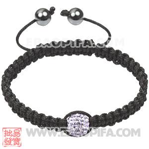 2011 Fashion Tresor Macrame Bracelets with purple Crystal and Hematite beads 