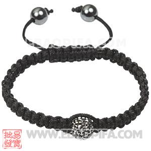 Fashion handmade Tresor Macrame Bracelets with grey Crystal and Hematite beads 