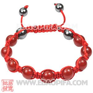 2011 latest Tresor Bracelets with red agate and hemitite beads