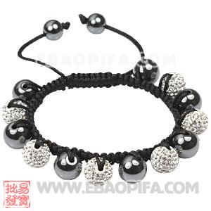 Fashion Tresor Bracelets with white Czech Crystal and Hematite