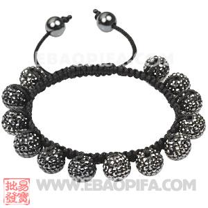 Fashion Tresor Bracelets with grey Czech Crystal and Hematite