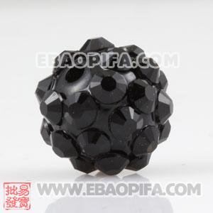 10mm Sambarla Style Black Plastic Beads