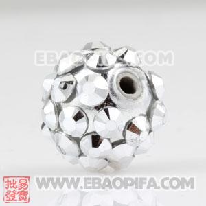 10mm Sambarla Style Grey Plastic Beads