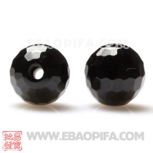 8mm Sambarla Style Faceted Black Agate Beads Beads