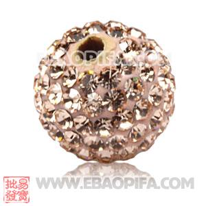 10mm Sambarla style Pave Rose Czech Crystal Bead 