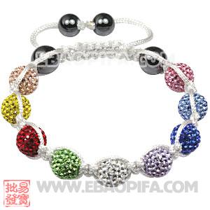 Fashion Tresor Bracelets with Dazzling Colorful Czech Crystal and Hematite beads 
