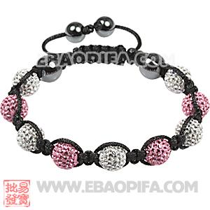 Fashion Tresor Bracelets with Pave Czech Crystal and Hematite beads 