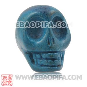 17×18mm Sambarla Style Dark Green Turquoise Skull Head Ball Beads 