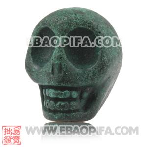 17×18mm Sambarla Style Atrovirens Turquoise Skull Head Ball Beads 