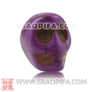 11×12mm Sambarla Style Purple Turquoise Skull Head Ball Beads 