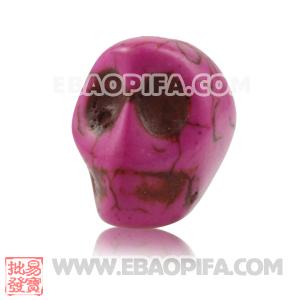 11×12mm Sambarla Style Magenta Turquoise Skull Head Ball Beads 