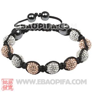 Fashion Tresor Bracelets with Pave Czech Crystal and Hematite beads 