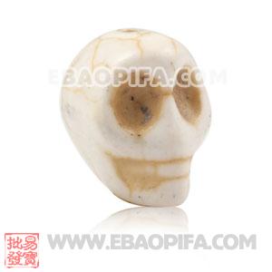 11×12mm Sambarla Style Beige Turquoise Skull Head Ball Beads 