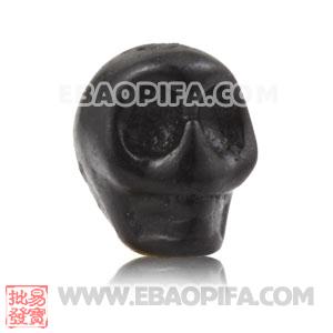 11×12mm Sambarla Style Black Turquoise Skull Head Ball Beads 