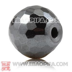 10mm Sambarla style Faceted Hematite Beads 