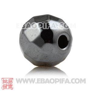 8mm Sambarla style Faceted Hematite Beads 