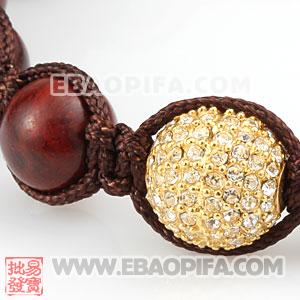 批发香巴拉风格 925纯银珠手链 编织手链