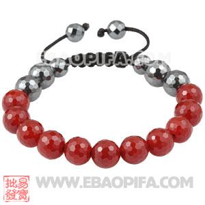 Fashion Tresor Bracelet With Faceted Agate And Hematite 