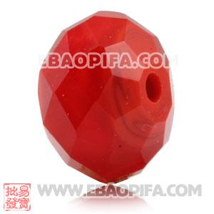 10mm Sambarla Style Red Faceted Crystal Glass Beads 