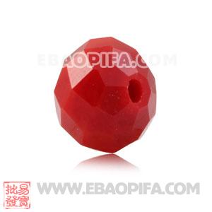 8mm Sambarla Style Red Faceted Crystal Glass Beads 