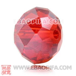10mm Sambarla Style Pink Faceted Crystal Glass Beads 