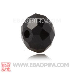 8mm Sambarla Style Black Faceted Crystal Glass Beads 