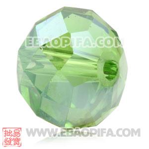 10mm Sambarla Style Green Faceted Crystal Glass Beads 