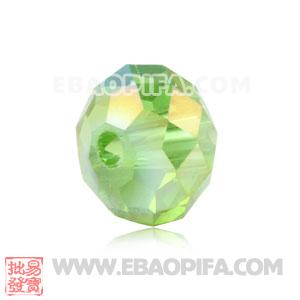 8mm Sambarla Style Green Faceted Crystal Glass Beads 