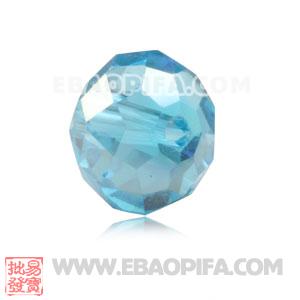8mm Sambarla Style Blue Faceted Crystal Glass Beads 