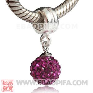 奥钻舞球圆珠 欧美大牌 925纯银DIY项链吊坠 工厂供应925纯银Charm吊坠 批发charm吊坠