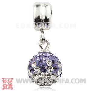 奥钻舞球圆珠 欧美大牌 925纯银DIY项链吊坠 工厂供应925纯银Charm吊坠 批发charm吊坠