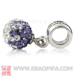 奥钻舞球圆珠 欧美大牌 925纯银DIY项链吊坠 工厂供应925纯银Charm吊坠 批发charm吊坠