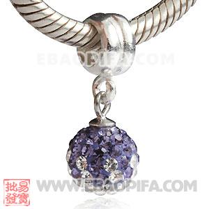 奥钻舞球圆珠 欧美大牌 925纯银DIY项链吊坠 工厂供应925纯银Charm吊坠 批发charm吊坠