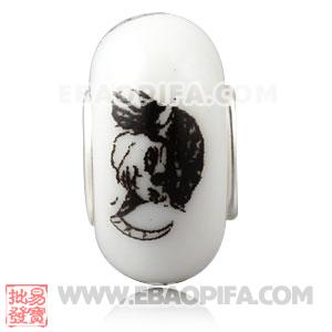 头像贴画珠子 925纯银琉璃珠 琉璃珠厂家