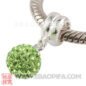 奥钻舞球圆珠 欧美大牌 925纯银DIY项链吊坠 工厂供应925纯银Charm吊坠 批发charm吊坠