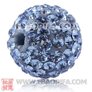 12mm Sambarla Style Pave Blue Czech Crystal Bead 